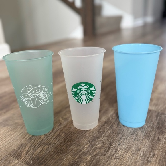 Starbucks Frosted and Blue Cold Cups Trio - Picture 3 of 3